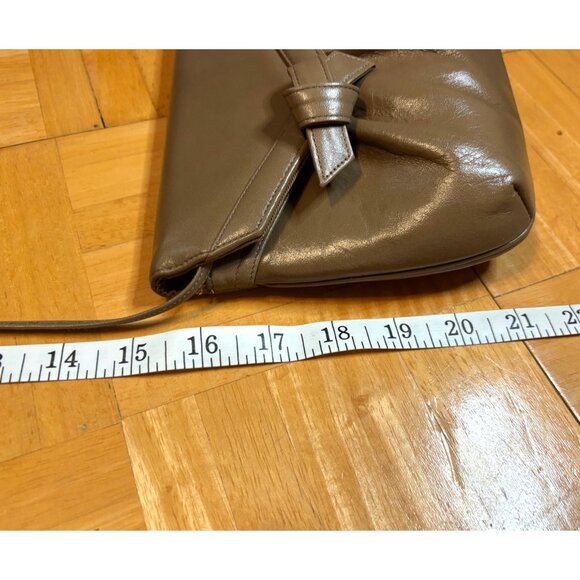 Vintage Morris Moskowitz Crossbody Clutch Bag Brown Genuine Leather Retro - Picture 7 of 8